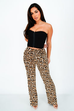 Collection of Animal Print Long Trouser Pants in a gallery layout