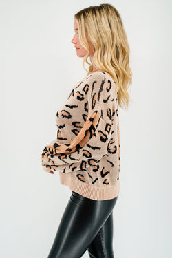 Collection of Leopard Print Sweater in a gallery layout