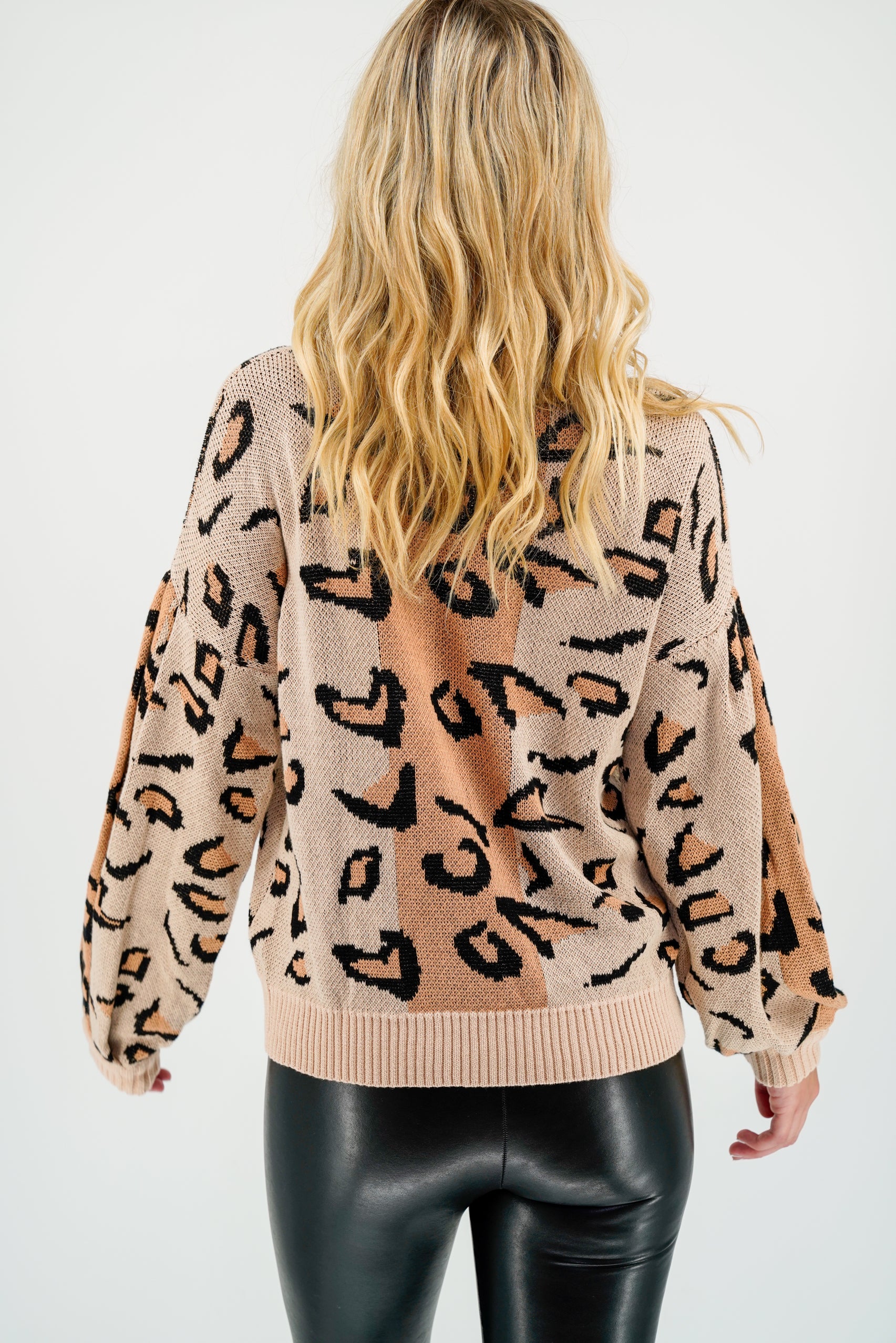 Collection of Leopard Print Sweater in a gallery layout