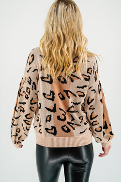 Collection of Leopard Print Sweater in a gallery layout